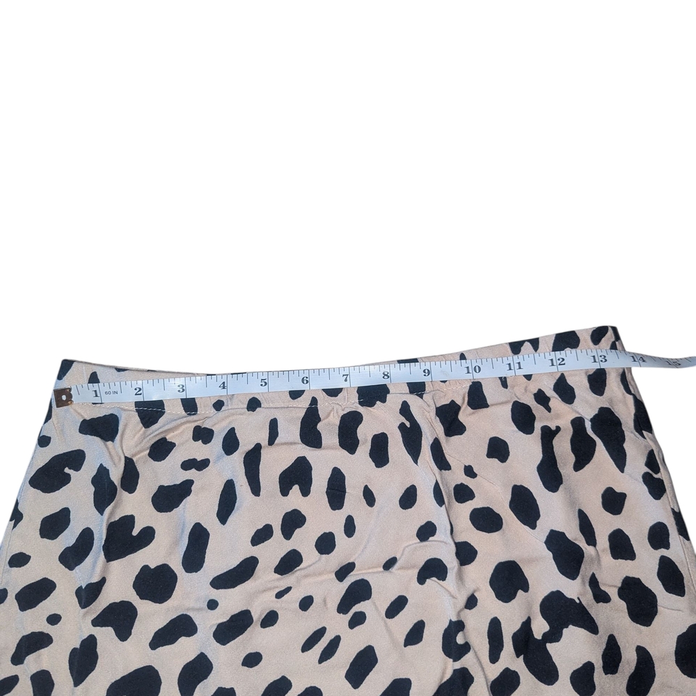 🛍️Elegant Black and White Leopard Print Midi Skirt - Picture 3 of 4